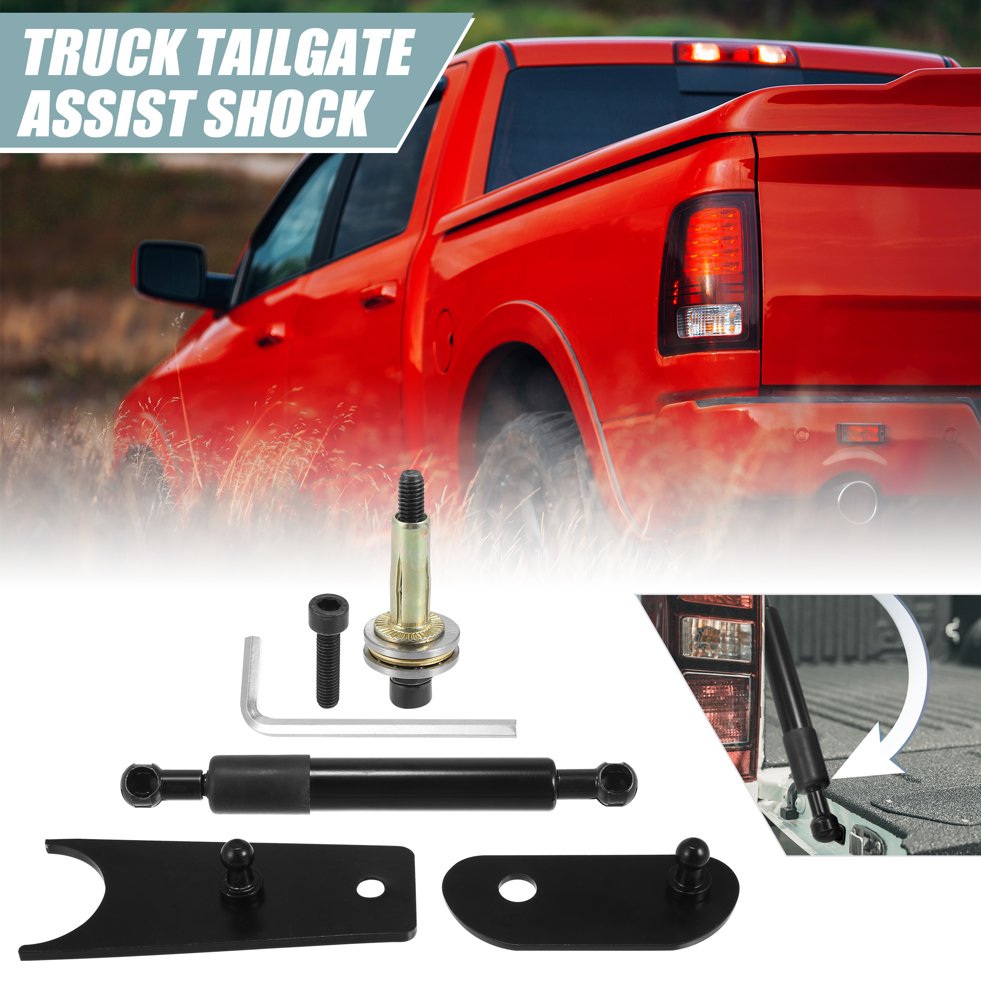Unique Bargains Truck Tailgate Assist Shock Tailgate Lift Support for Chevy Silverado 1500 2500