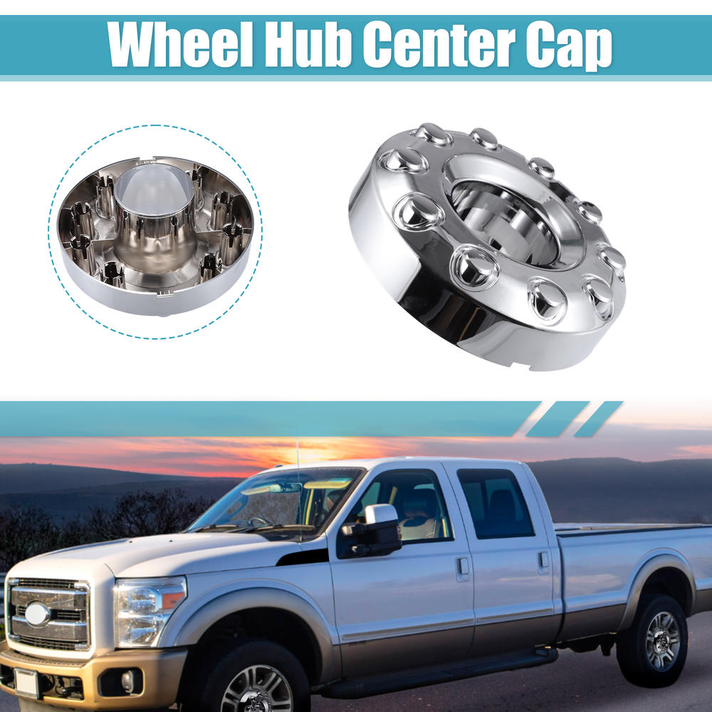 Unique Bargains Front Wheel Center Tyre Hub Caps Cover 10 Lug Chrome for Ford F450 F550 05‑17