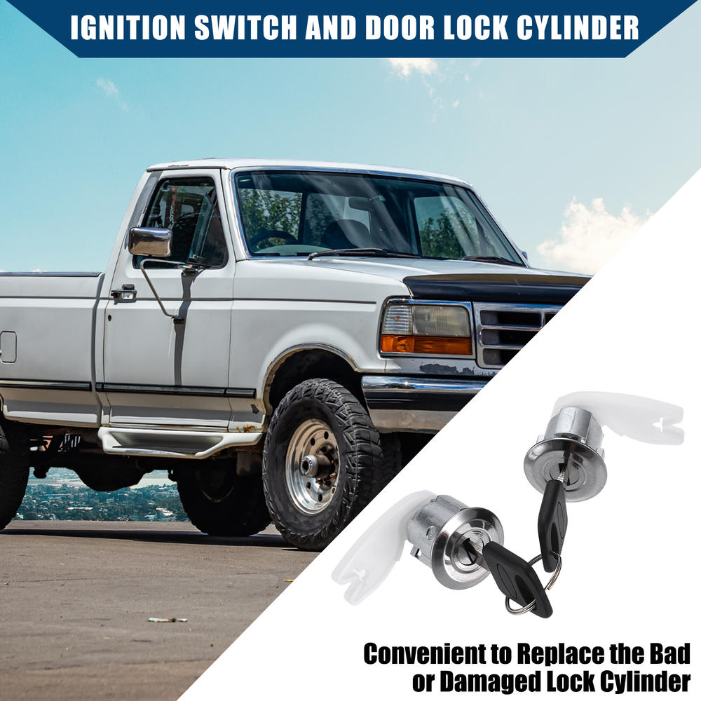 Unique Bargains NO.C42150 Ignition Switch Lock Cylinder Door Lock Cylinder for Ford F150 F250