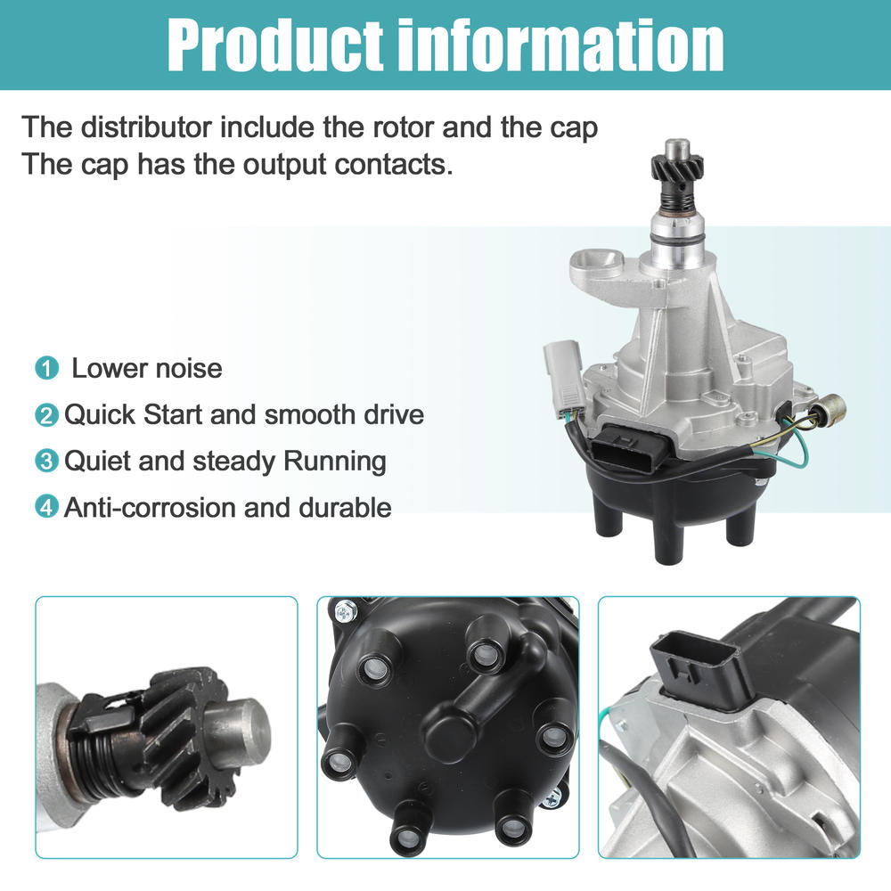Unique Bargains Ignition Distributor for Nissan Pathfinder for Infiniti 22100-1W600 with Cap
