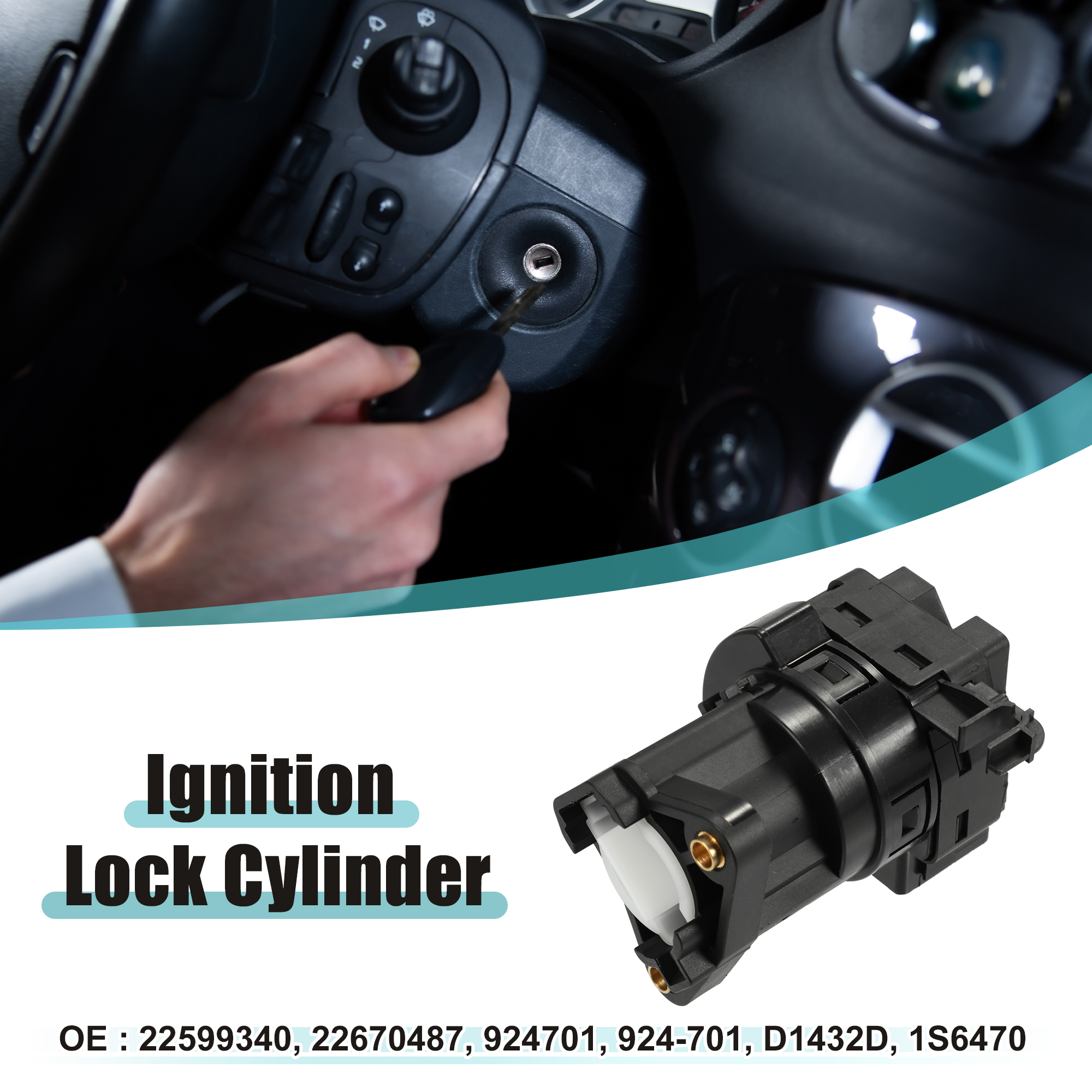 Unique Bargains Car Ignition Switch Cylinder Lock Assembly Fit for Chevrolet Impala 22599340