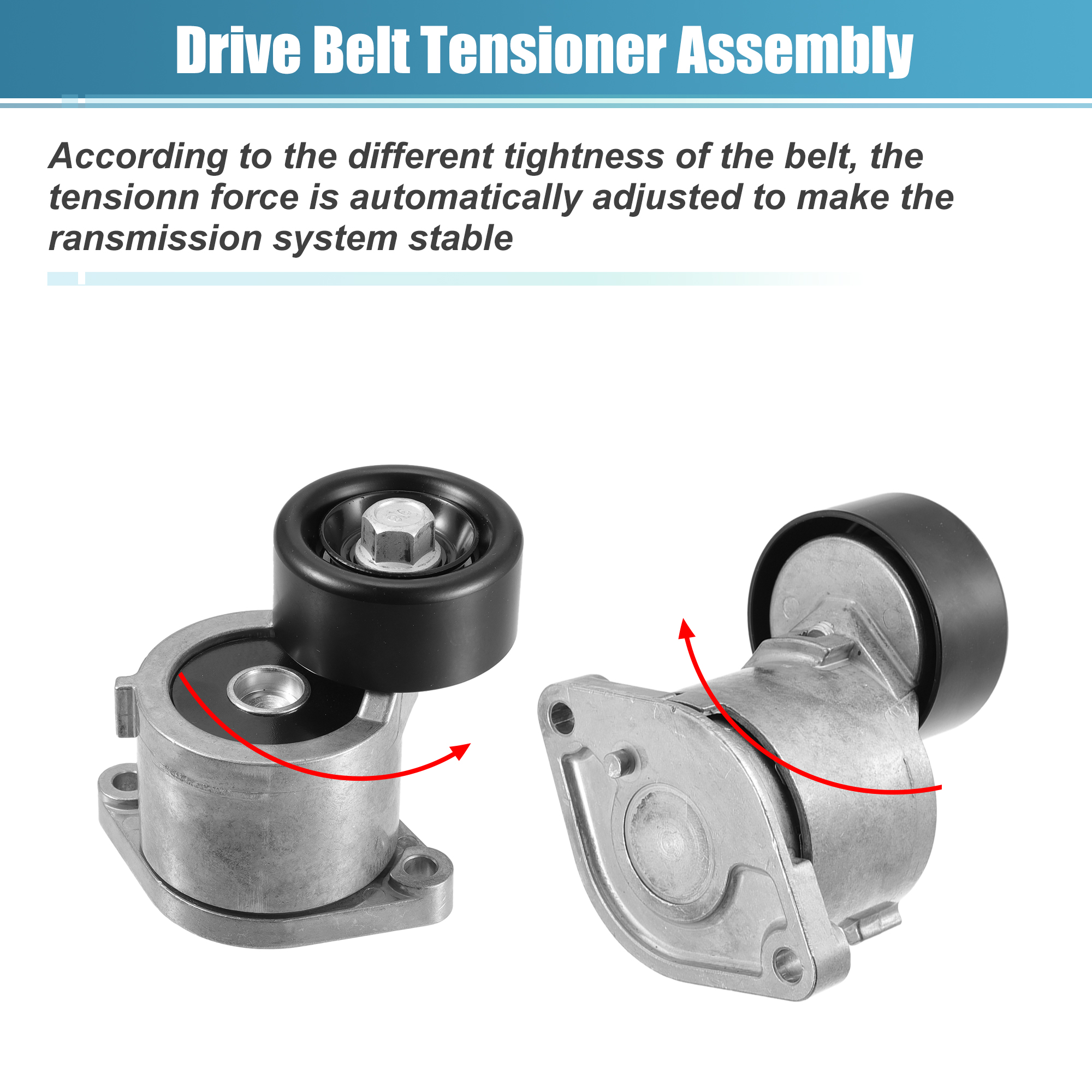 Unique Bargains Belt Tensioner Pulley Assembly 252812GGB3 252812GGB1 for Kia Optima 2016-2020