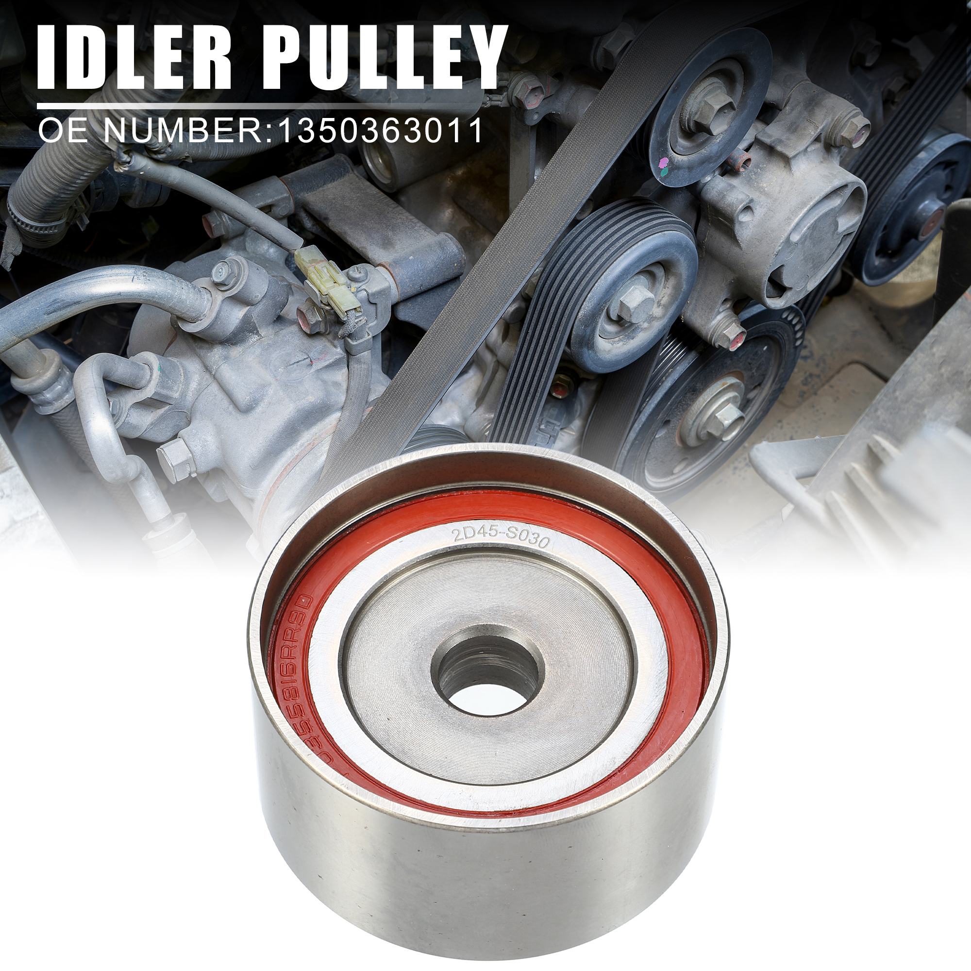 Unique Bargains Car Timing Belt Idler Pulley Grooved Pulley for Toyota Camry 2.2L 1983-2001