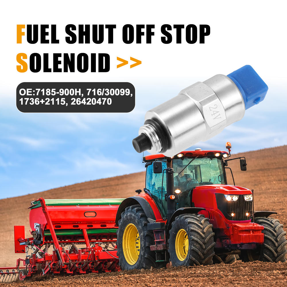 Unique Bargains Car Fuel Cut-off Shut Off Solenoid Valve 24V 7185-900H for Injection System