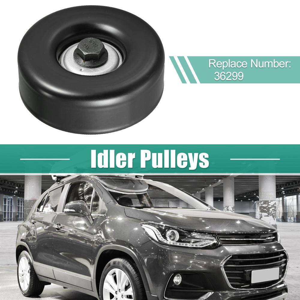 Unique Bargains Idler Pulley for Chevrolet 36299 with Bolt Insert Dust Shield Retainer Spacer