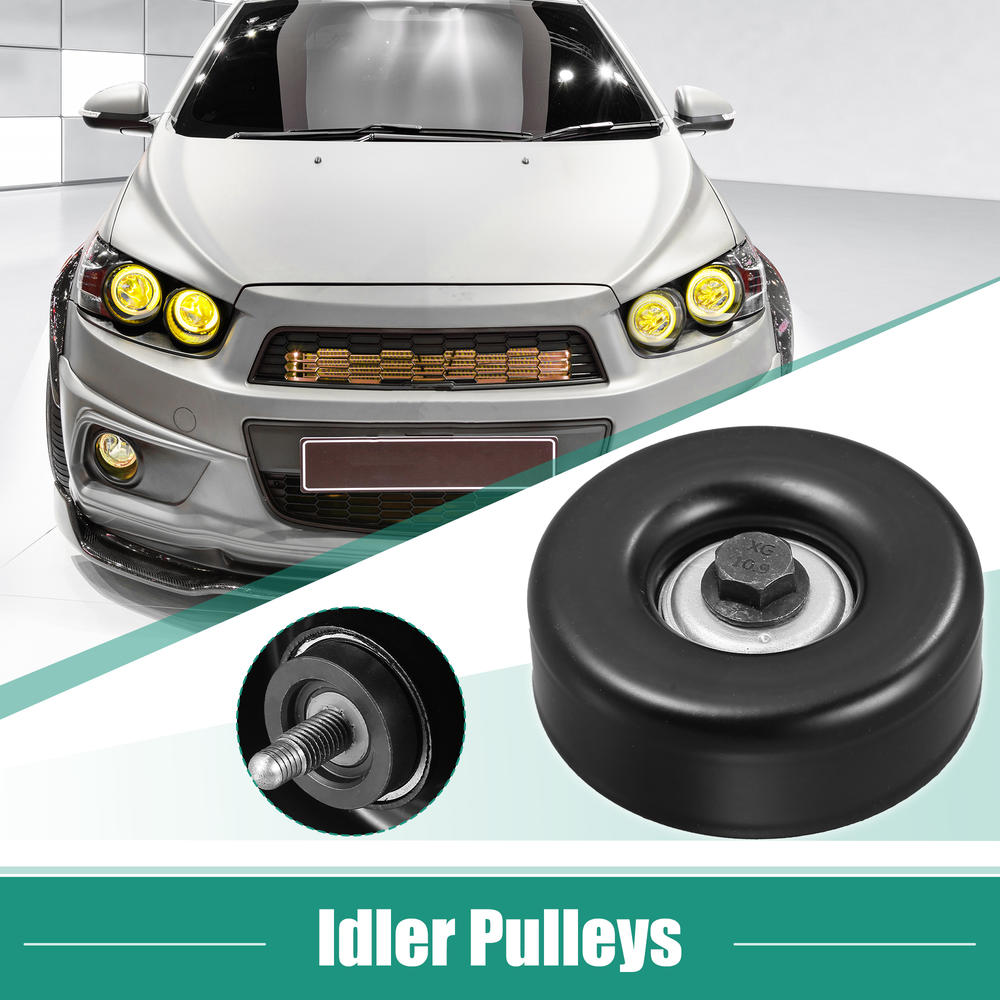 Unique Bargains Idler Pulley for Chevrolet 36299 with Bolt Insert Dust Shield Retainer Spacer