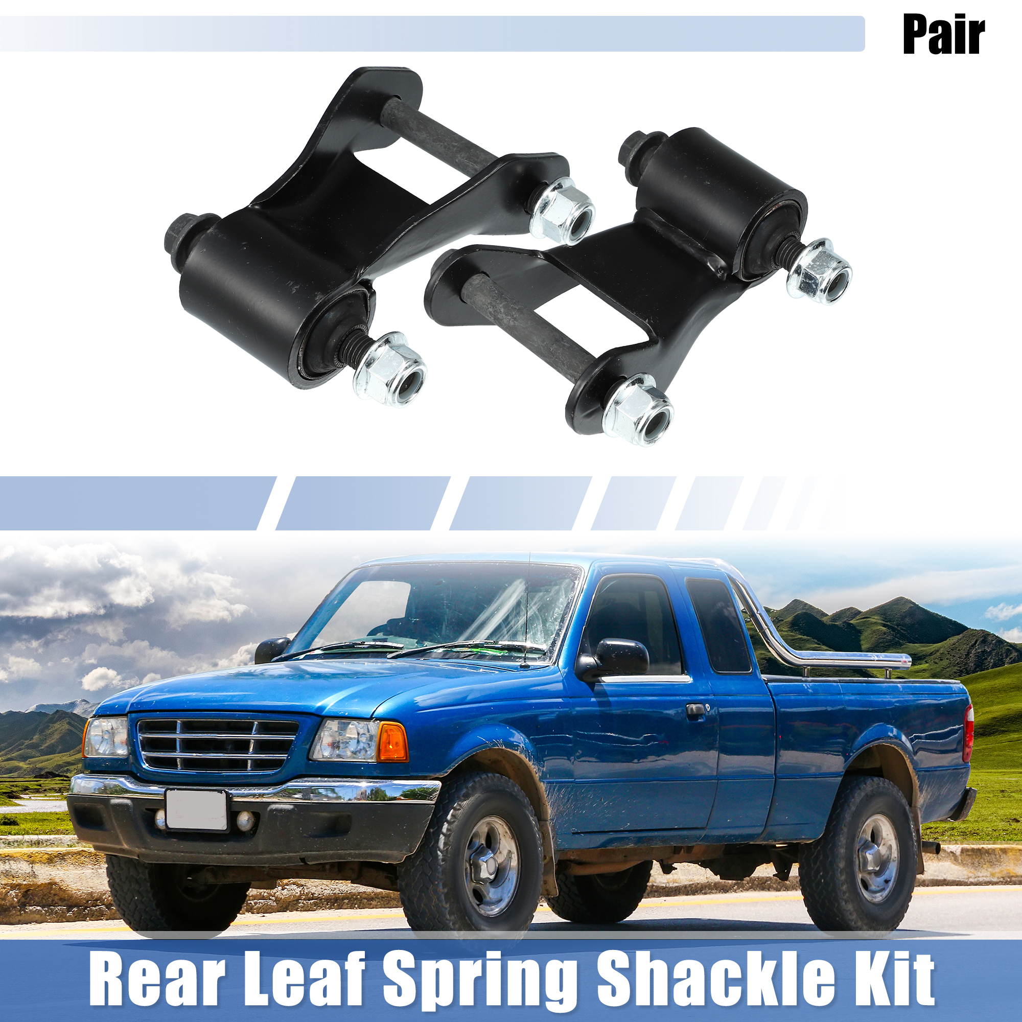 Unique Bargains 1 Pair Rear Leaf Spring Shackle Kit 22820716 for GMC Sierra for Chevy Silverado