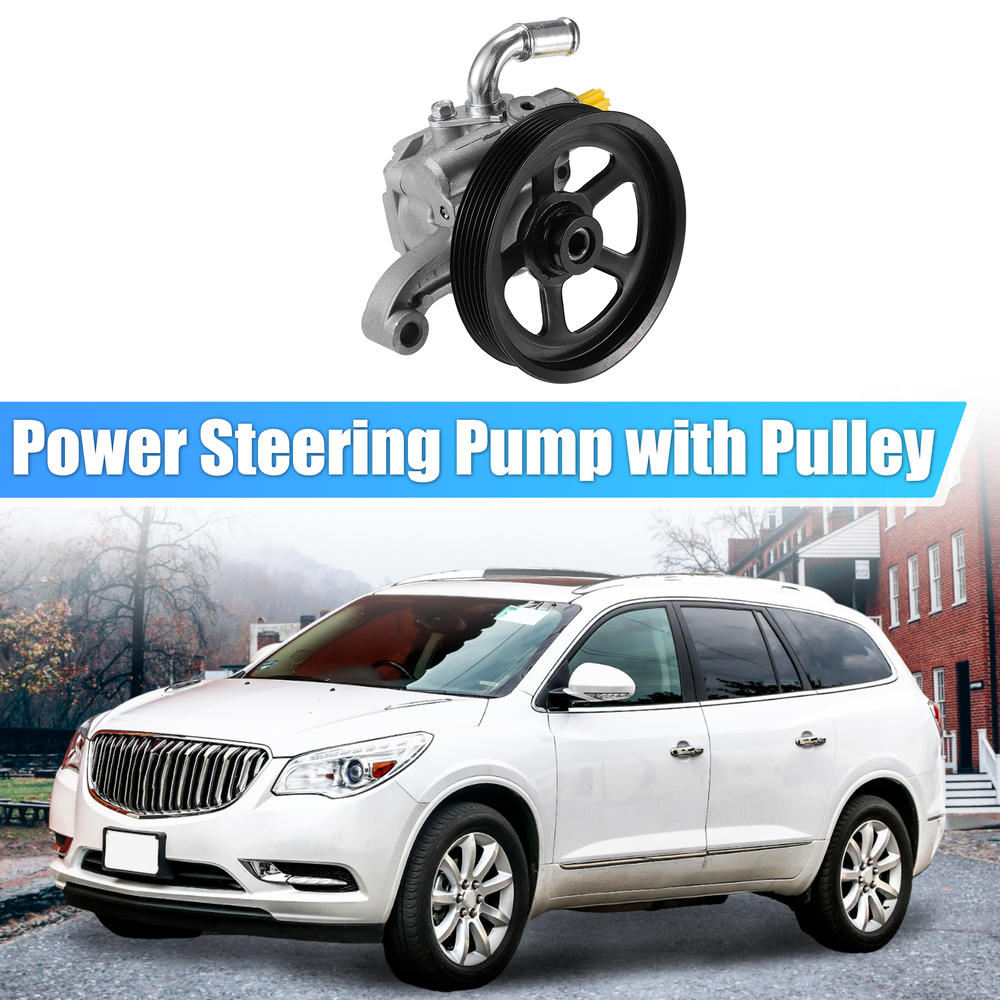 Unique Bargains 1 Pcs Power Steering Pump with Pulley 20954812 for Chevy Traverse 2009-2017