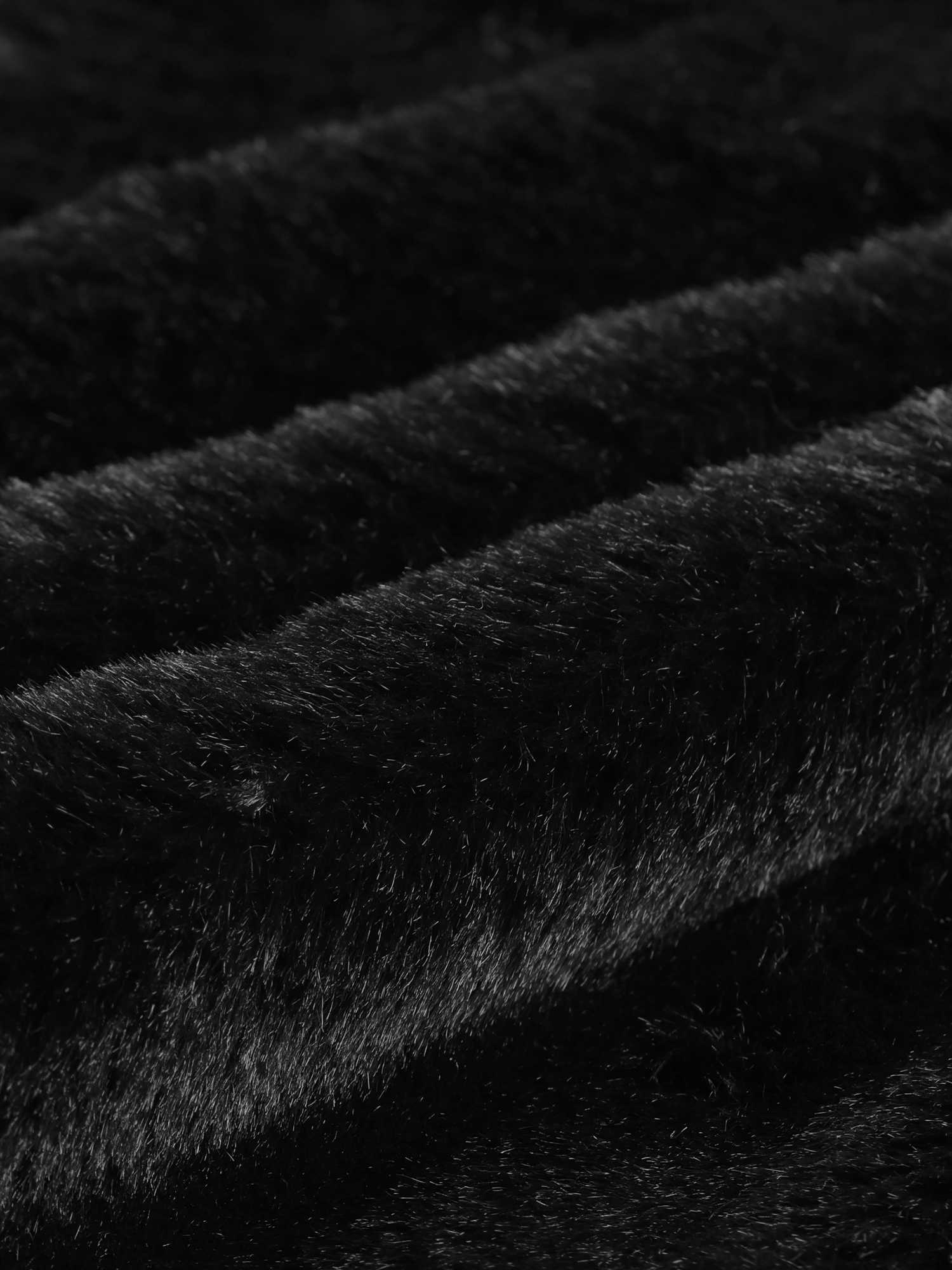 Unique Bargains Women's 2023 Fasion Winter Cropped Jacket Notch Lapel Long Sleeve Faux Fur Fluffy Coat