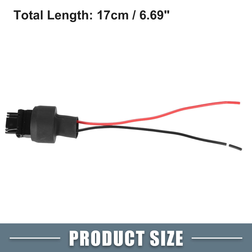 Unique Bargains 3156 Male Socket Harness for LED Turn Signal Lights Brake Lights (Set of 4)