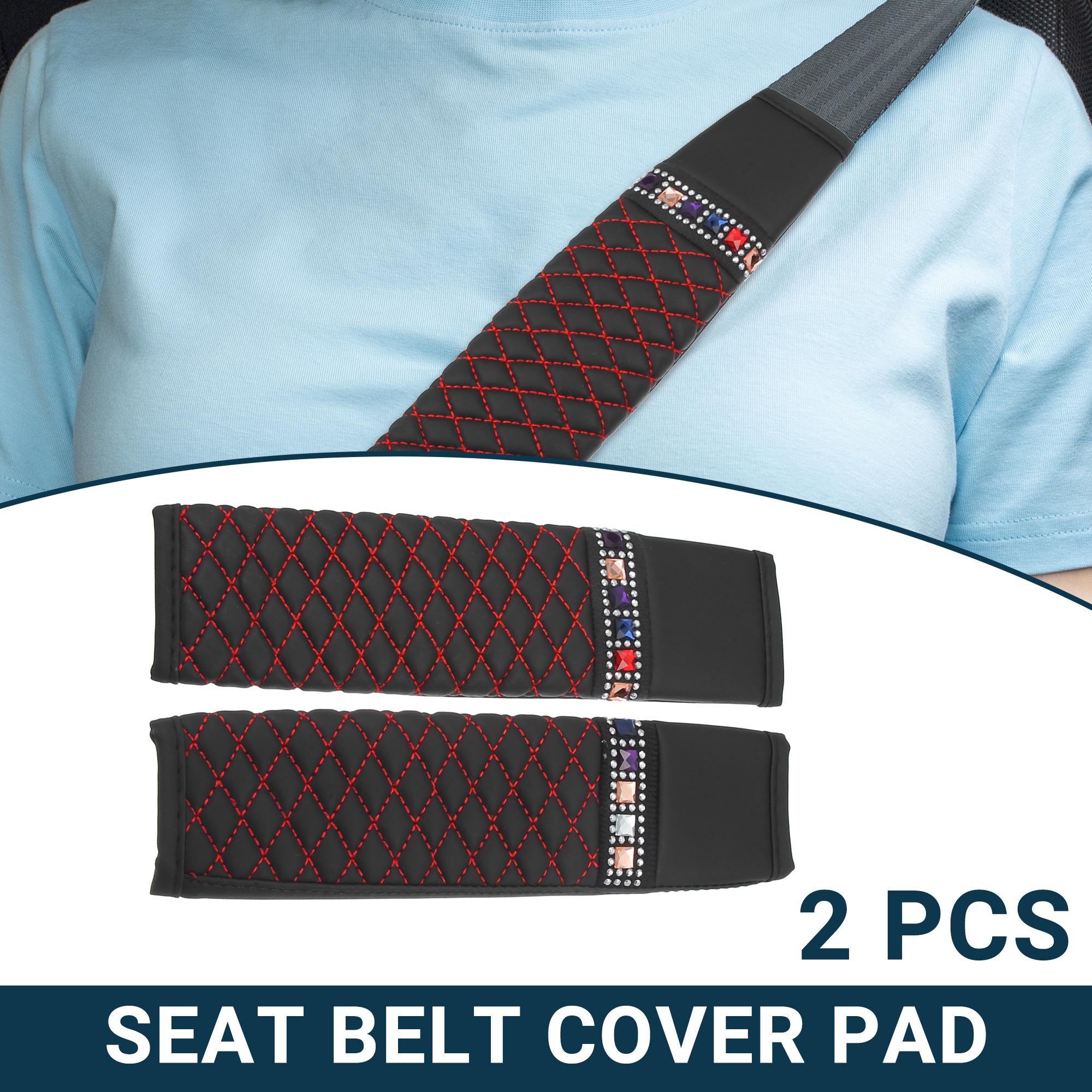 Unique Bargains Car Seat Belt Cover Pad Shoulder Strap Seatbelt