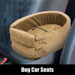 Unique Bargains Dog Car Seat for Medium Small Sized Puppy Cat Pets Travel Bed Corduroy