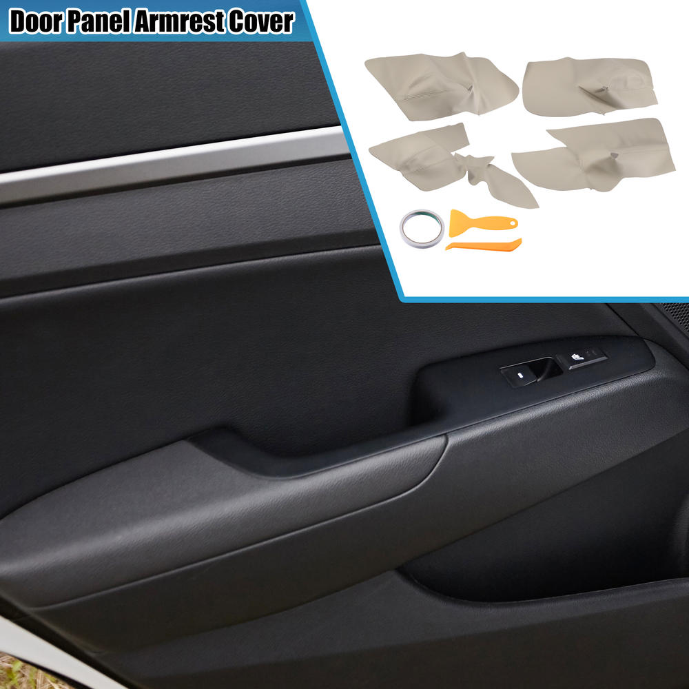 Unique Bargains Car Front Rear Door Panel Armrest Covers for VW Golf 05-10 (Set of 4)