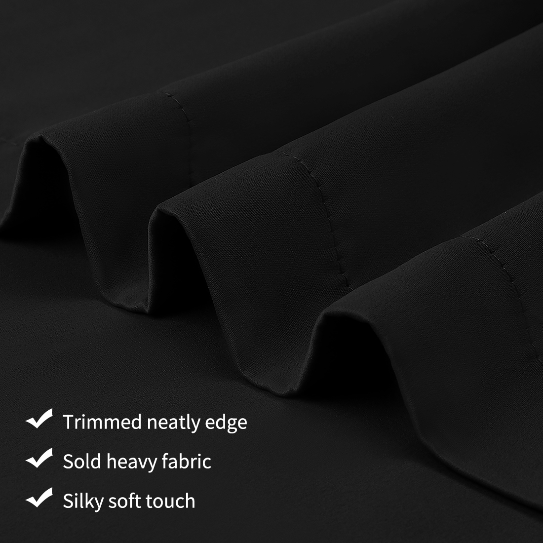 Unique Bargains Window Curtain Panel Rod Pocket Small Solid Thermal Insulated Curtain Drape for Bathroom Kitchen Curtains, 2 Panels