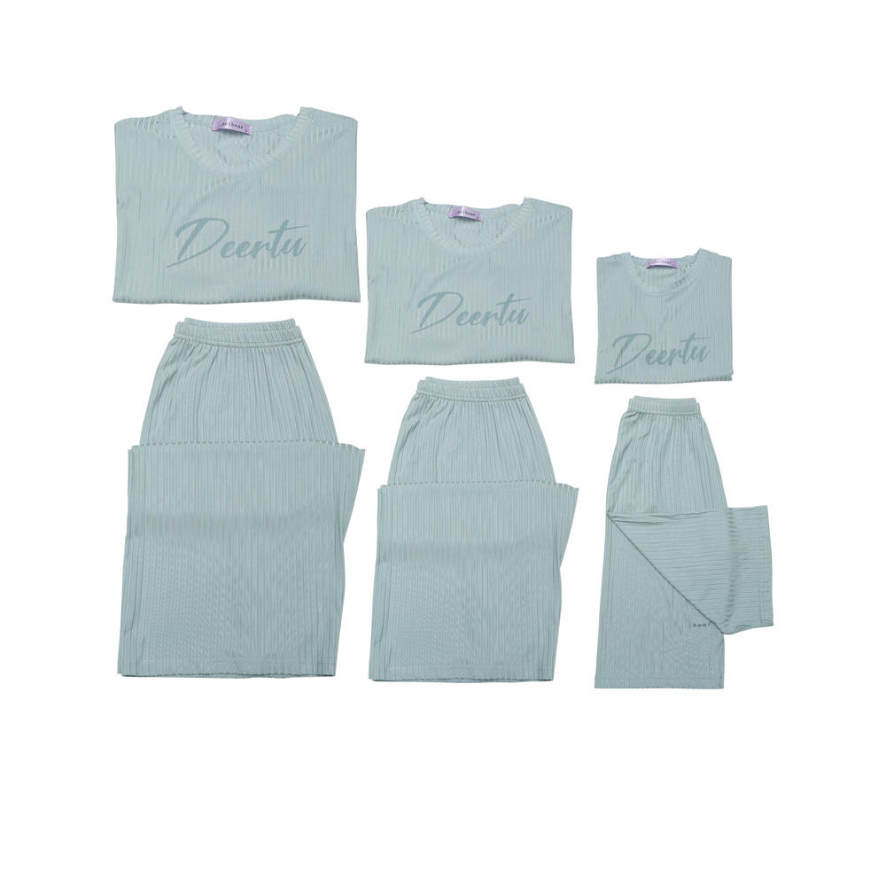 Unique Bargains Men’s Sleepwear Short Sleeve with Capri Pants Letters Family Pajama Sets