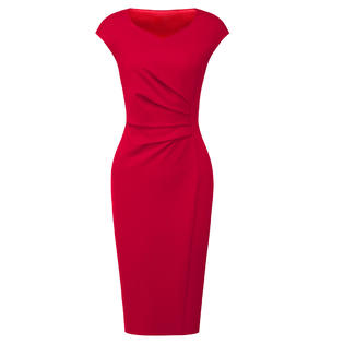 Unique Bargains Women's Sheath Dress PLeated Side Work Pencil Dresses Unique Bargains Women's Sheath Dress PLeated Side Work Pencil Dresses