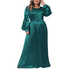 Unique Bargains Plus Size Maxi Dresses for Women 2024 Fall Lantern Long Sleeve Flowy Swing Pleated Unique Bargains Plus Size Maxi Dresses for Women 2024 Fall Lantern Long Sleeve Flowy Swing Pleated