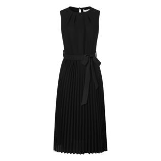 Unique Bargains Women's Sleeveless Pleated Dress Tie Waist Casual Office A-Line Dresses Black XL Unique Bargains Women's Sleeveless Pleated Dress Tie Waist Casual Office A-Line Dresses Black XL