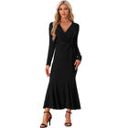 Unique Bargains Bodycon Long Maxi Dresses for with Belt Sexy Floor Length Fishtail Mermaid Dress Unique Bargains Bodycon Long Maxi Dresses for with Belt Sexy Floor Length Fishtail Mermaid Dress
