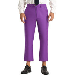 Unique Bargains Lars Amadeus Men's Dress Pants Flat Front Stretch
