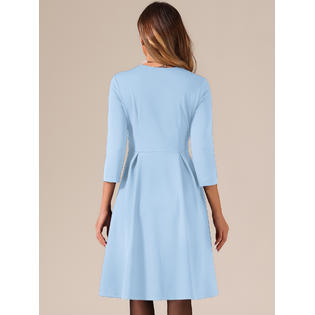 Unique Bargains Women's Vintage Sweetheart Neck 1950s Retro Cocktail A-Line Dresses Light Blue XL Unique Bargains Women's Vintage Sweetheart Neck 1950s Retro Cocktail A-Line Dresses Light Blue XL