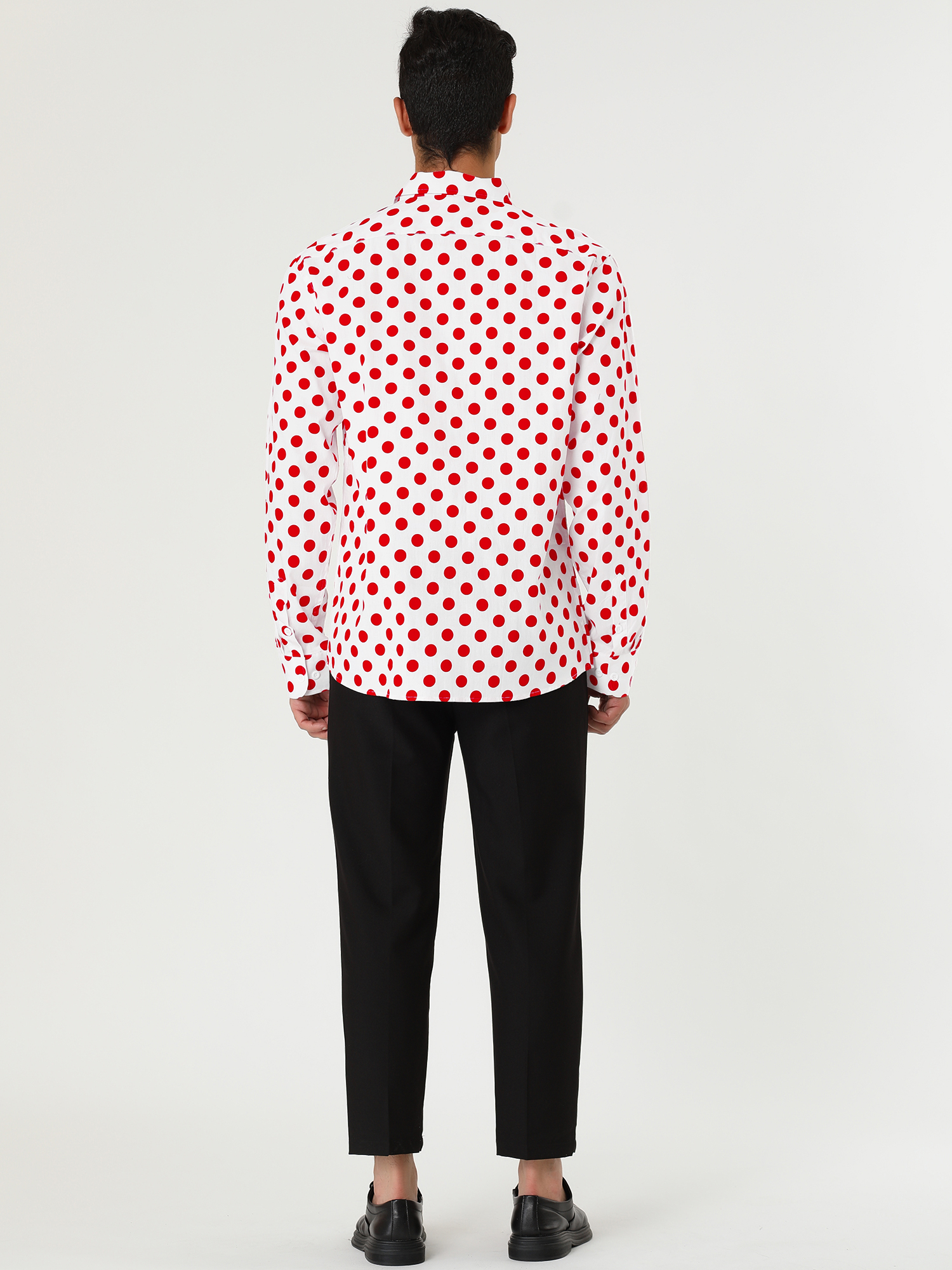 slim fit dress slacks Slim-Fit Spread Collar Dress Shirt in White Poplin main image 0