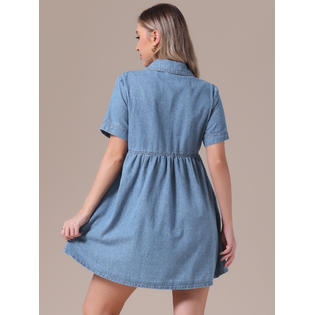 Denim Shirt Dress Kmart Shift Dress Unique Bargains Women's Denim