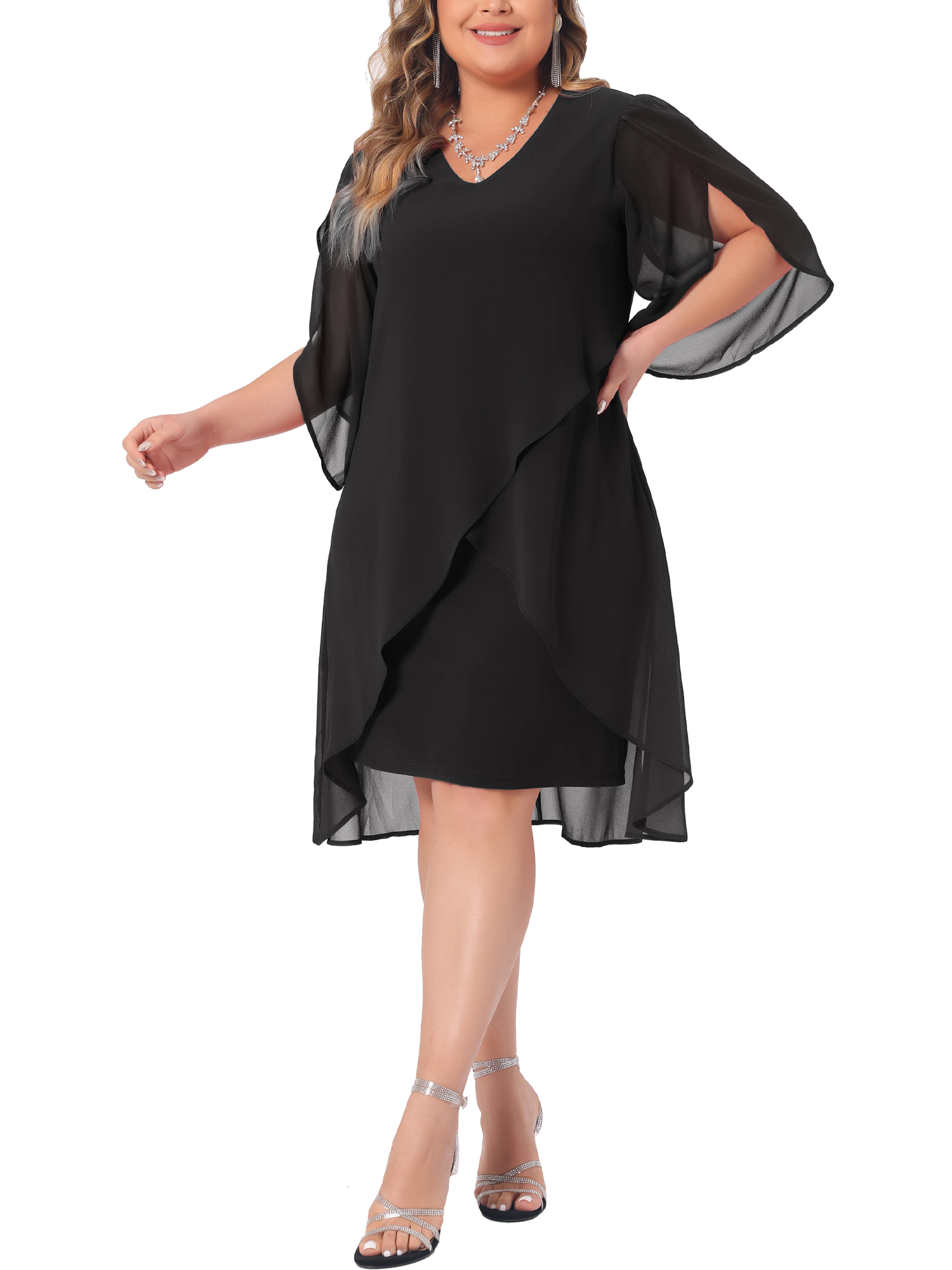 mini shift dress Faylen Sleeveless Black Wallis Occasion Lace closure:full-zip 34.5in Medium Size:US 4 / UK 8/ EU 34