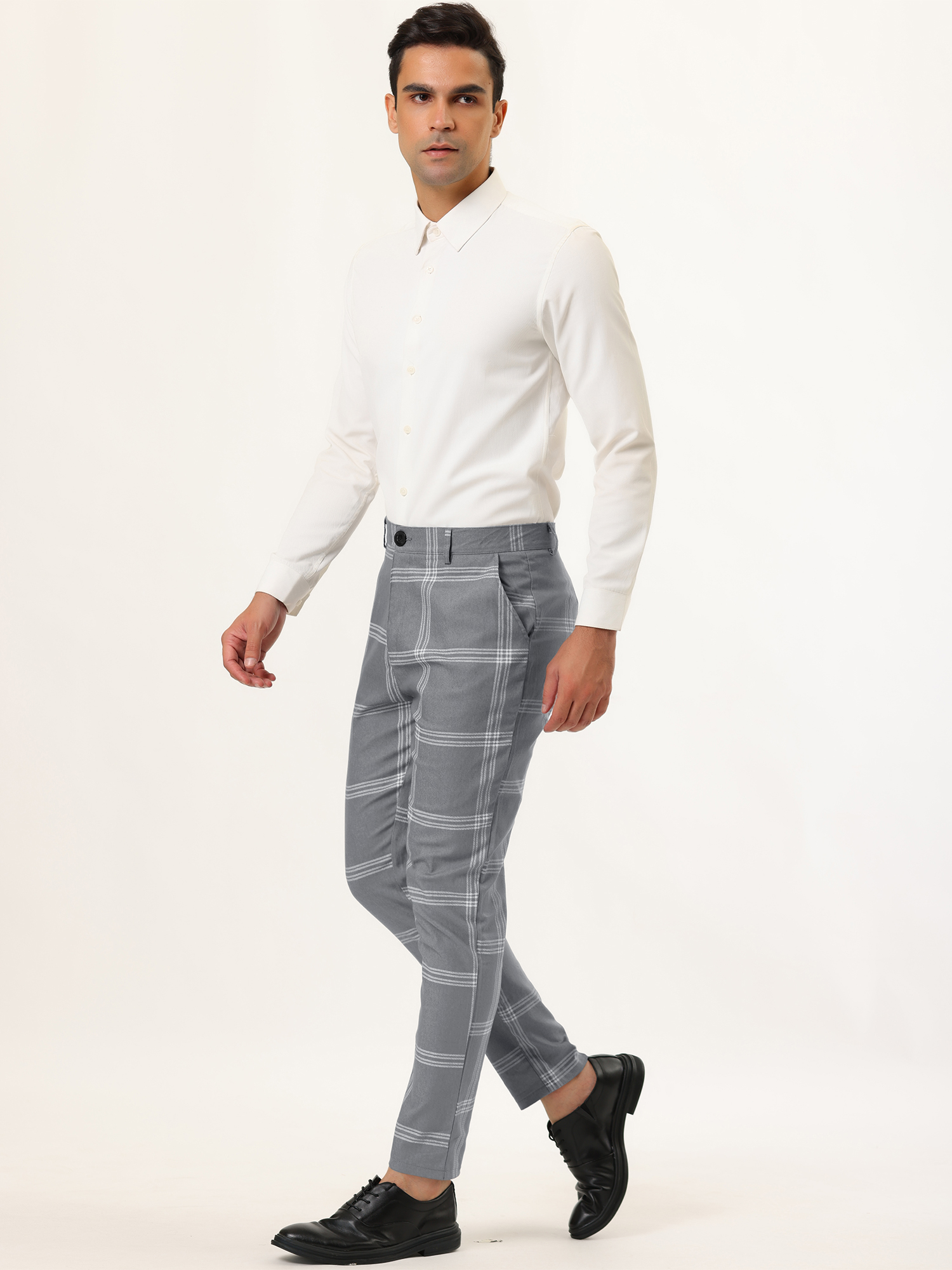 slim fit dress slacks Tapered-Fit Stretch Dress Pants for Tall Men in Charcoal Heather 32 / 38 / Charcoal Heather