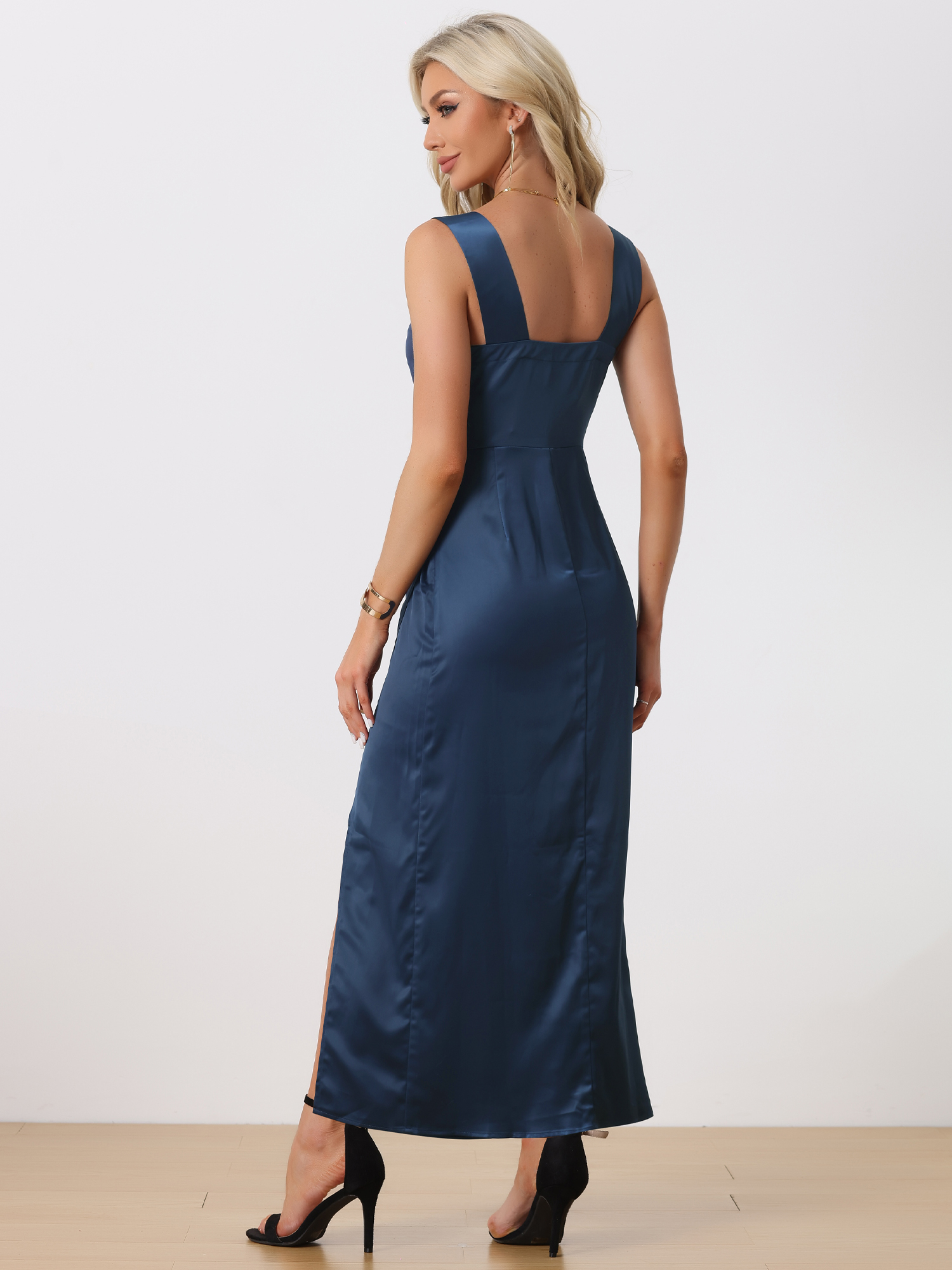 sears navy blue dress 70s Sears the Fashion Place Blue Nautical Long Sleeve Dress . Fits L
