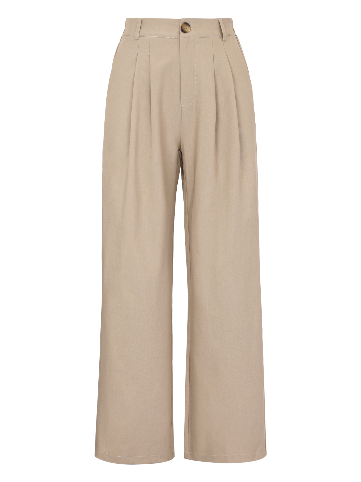 Unique Bargains INSPIRE CHIC Wide Leg Dress Pants for Women's High Elastic Waisted Office Work Trousers Palazzo Pant