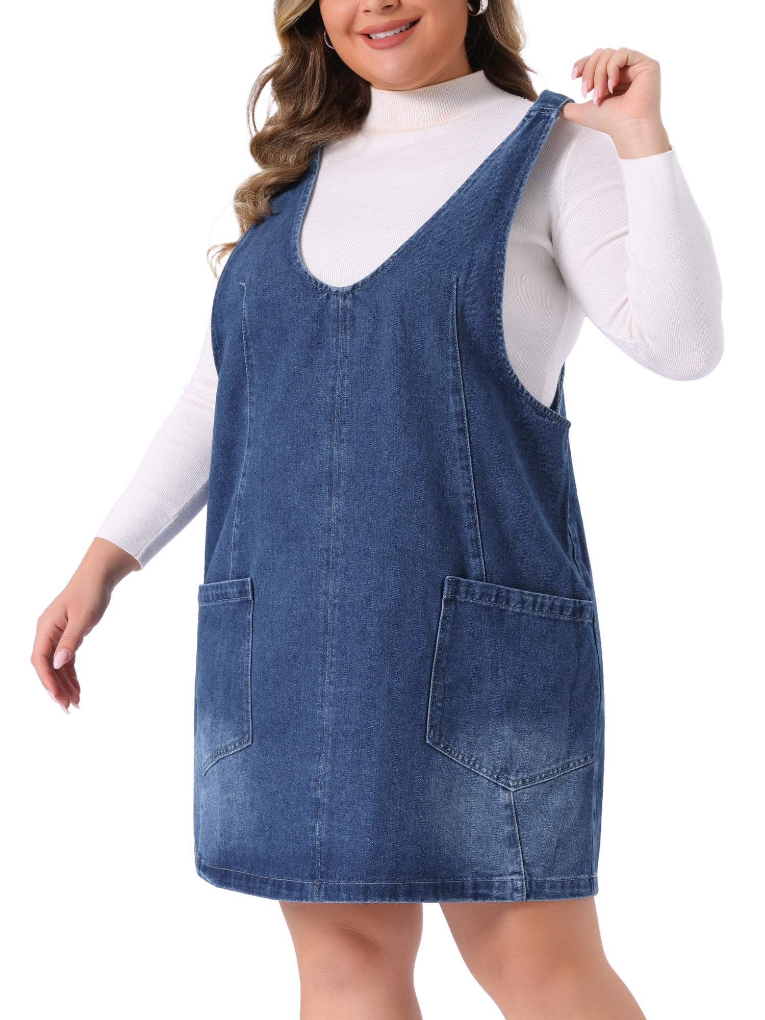 white christmas dresses Esme Denim Midi Dress in Blue
