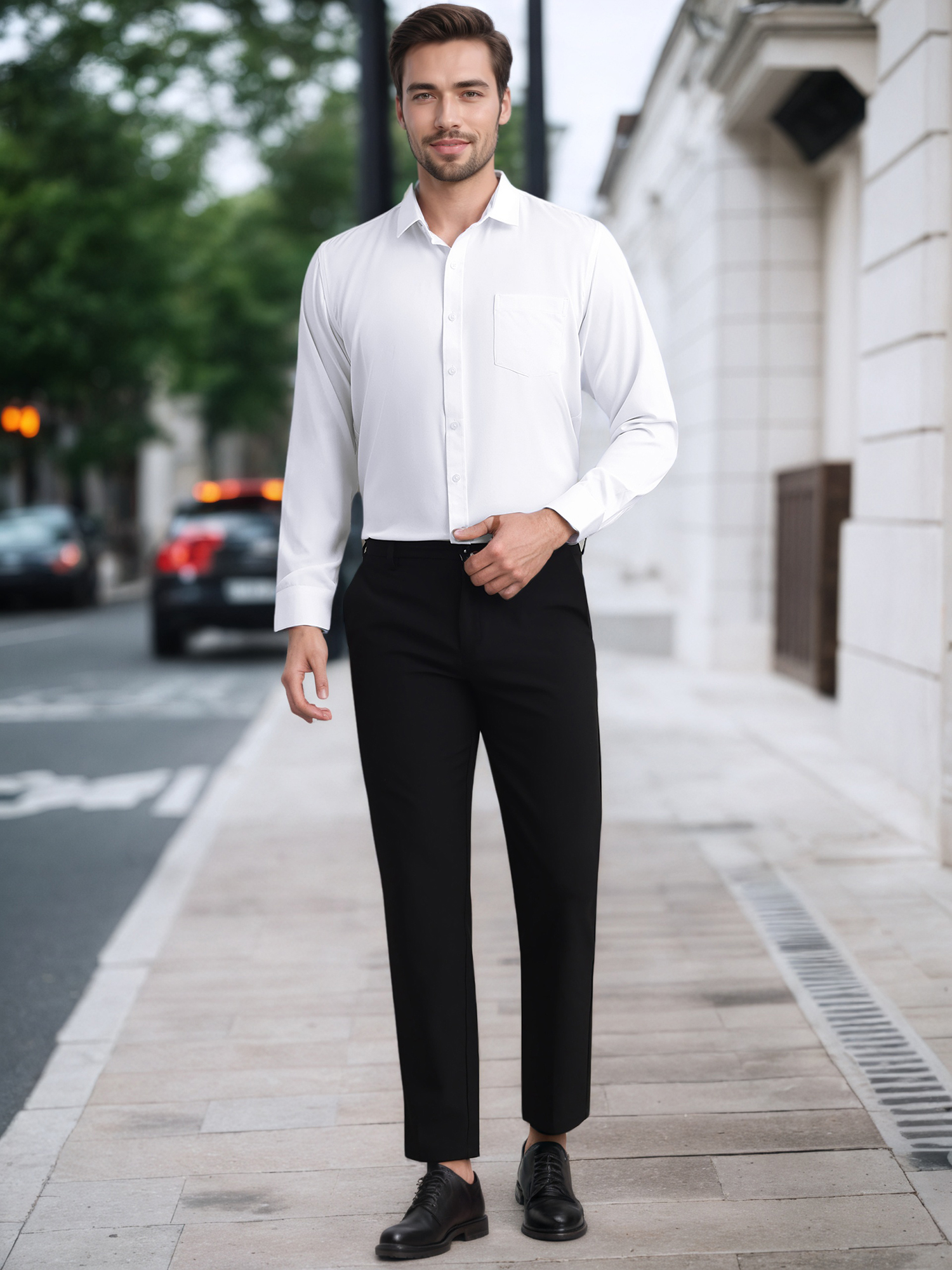 arrow men s fitted sateen dress shirt from Sears.com