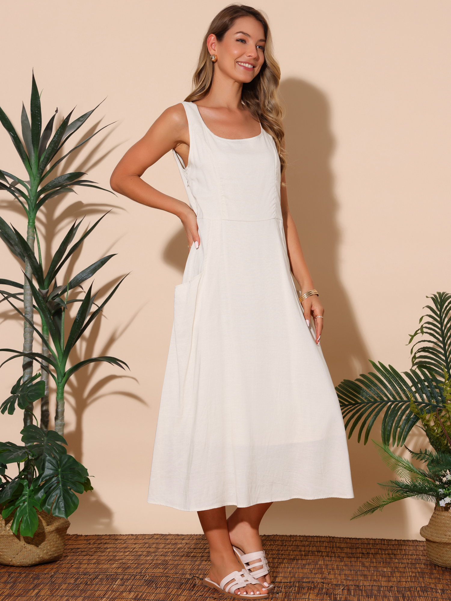 sachin and babi light blue dress Textured Dobby Maxi Beach Dress | SOFT WHITE | Dresses main image 0