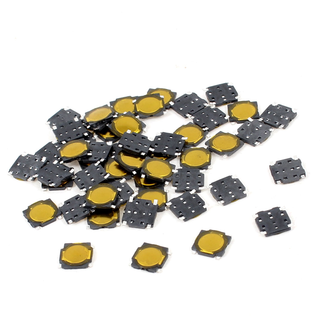 Unique Bargains 50 Pcs 4.5x4.5x0.5mm 4 Pins Momentary Push Button SMD SMT Tactile Tact Switch