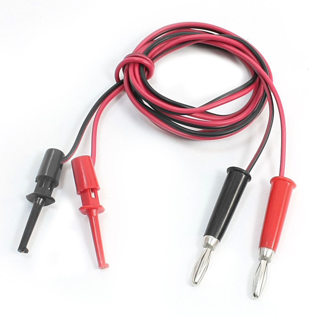Unique Bargains 4mm Banana Plug to Test Hook Clip Probe Testing Connect Cable 1m 2Pcs