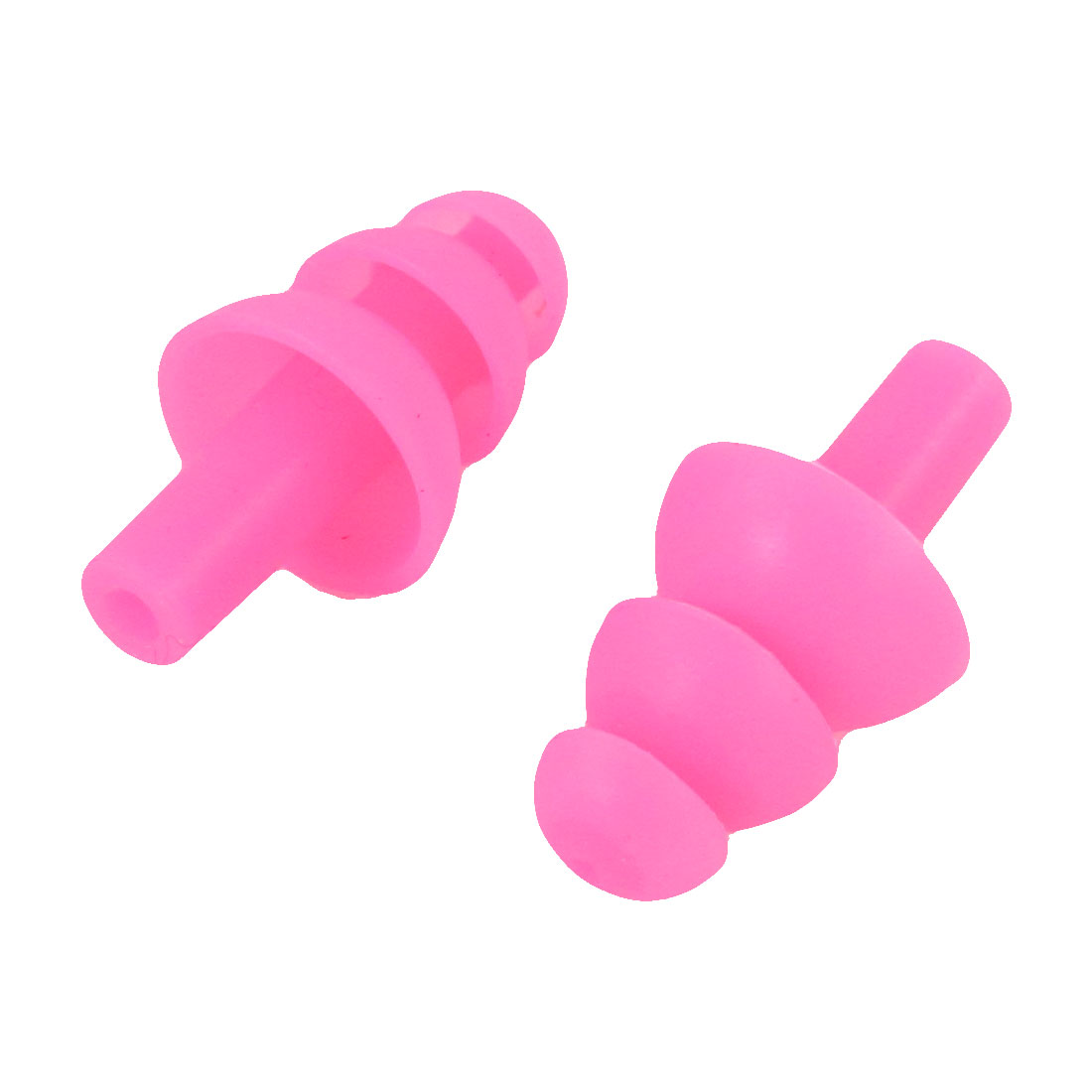 Unique Bargains Pair Swimming Flexible Silicone Ear Earplugs Pink