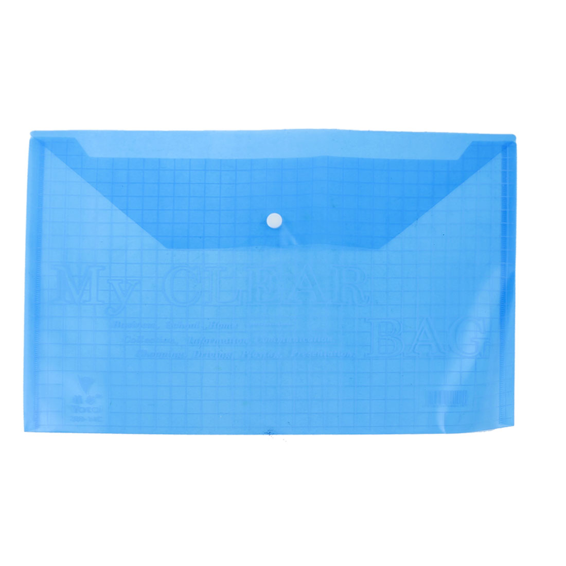 Unique Bargains Student Water Proof A4 Paper Document File Bag Case Holder Organizer Blue Clear