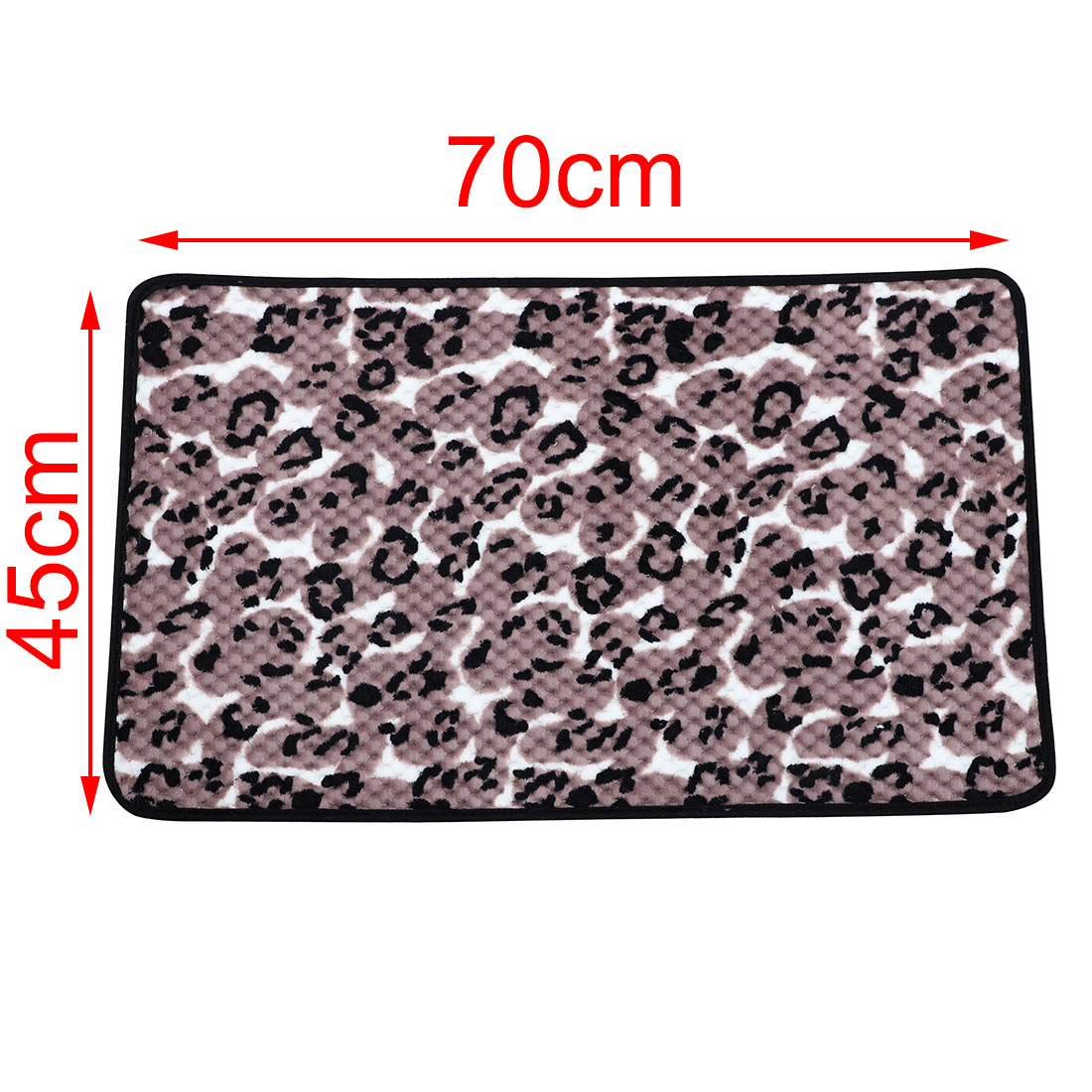 Unique Bargains Home Outdoor Nonslip Leopard Print Mat Scrape