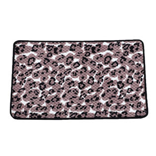 Unique Bargains Home Outdoor Nonslip Leopard Print Mat Scrape