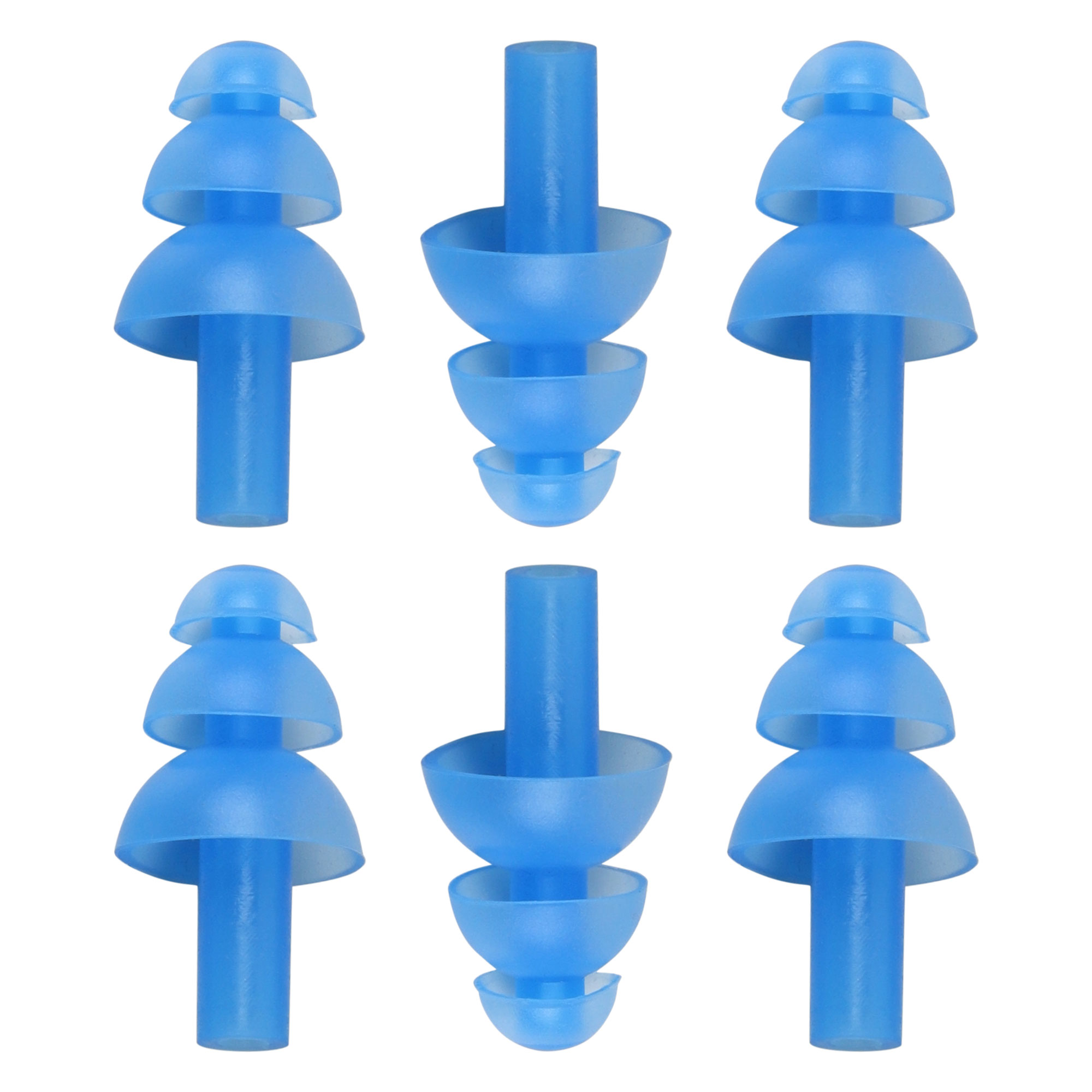 Unique Bargains 3 Pairs Soft Silicone Swimming Ear Plug Waterproof Earplug Protector Blue