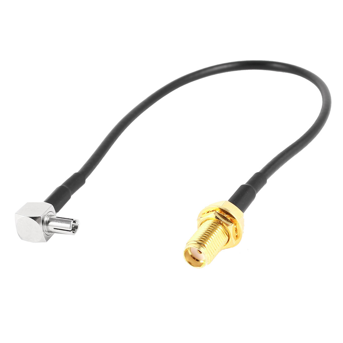 Unique Bargains TS9 Male Right Angle to SMA Female Jack Antenna Jumper Coaxial Cable 22cm