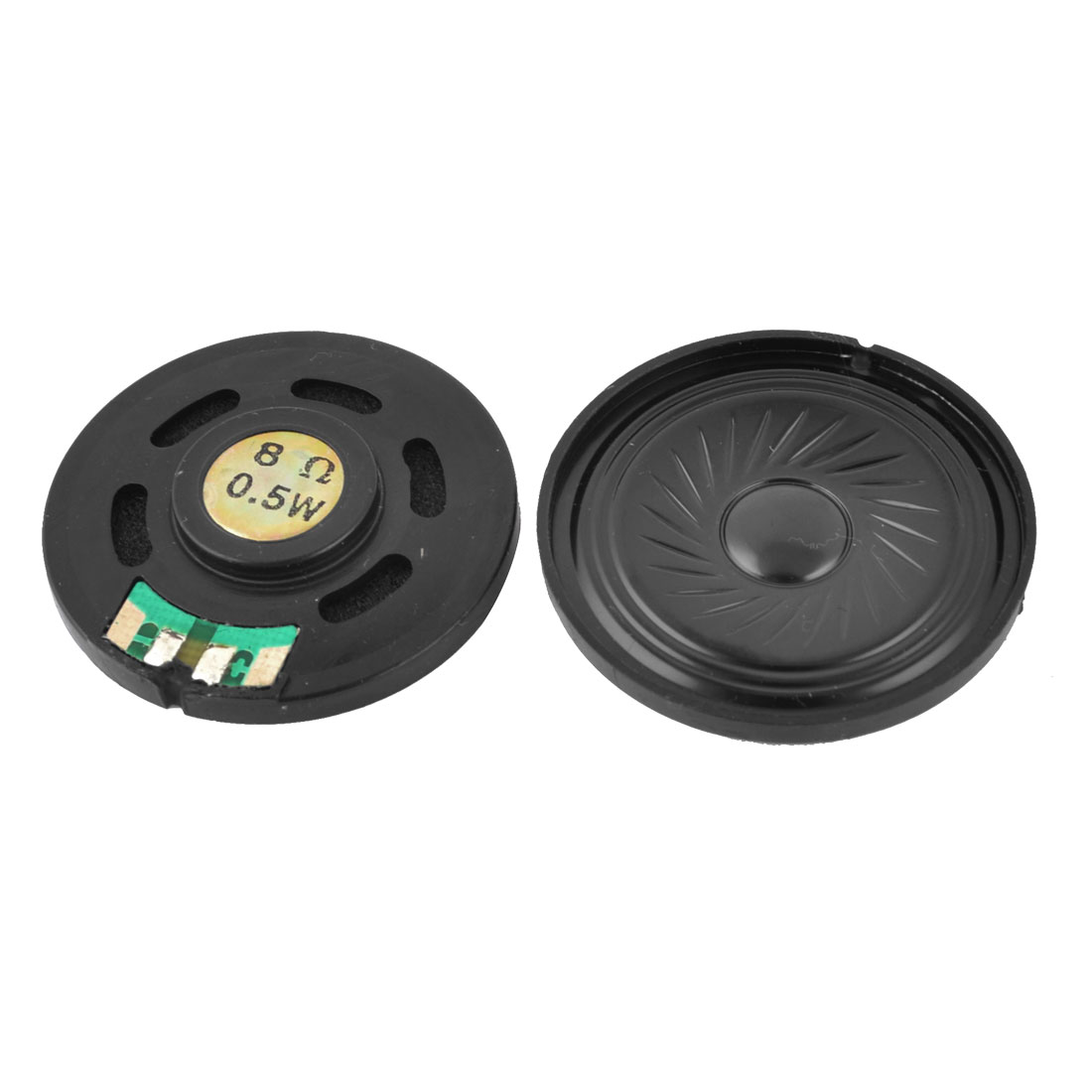 Unique Bargains 2 PCS 0.5W 8 Ohm Magentic Type Round Multimedia Speaker Horn 1.6" Diameter