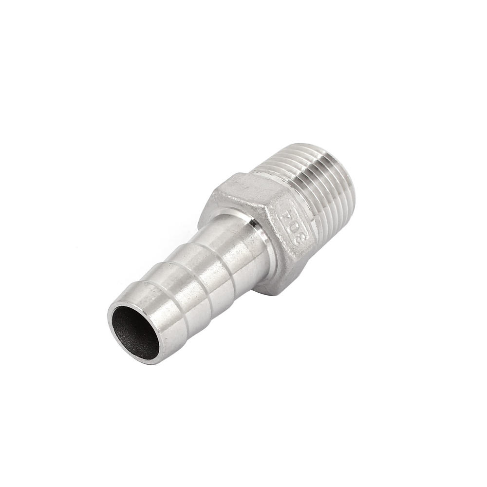 Unique Bargains 1/2BSP Male Thread to 15mm Hose Barb Straight Quick Fitting Adapter Coupler