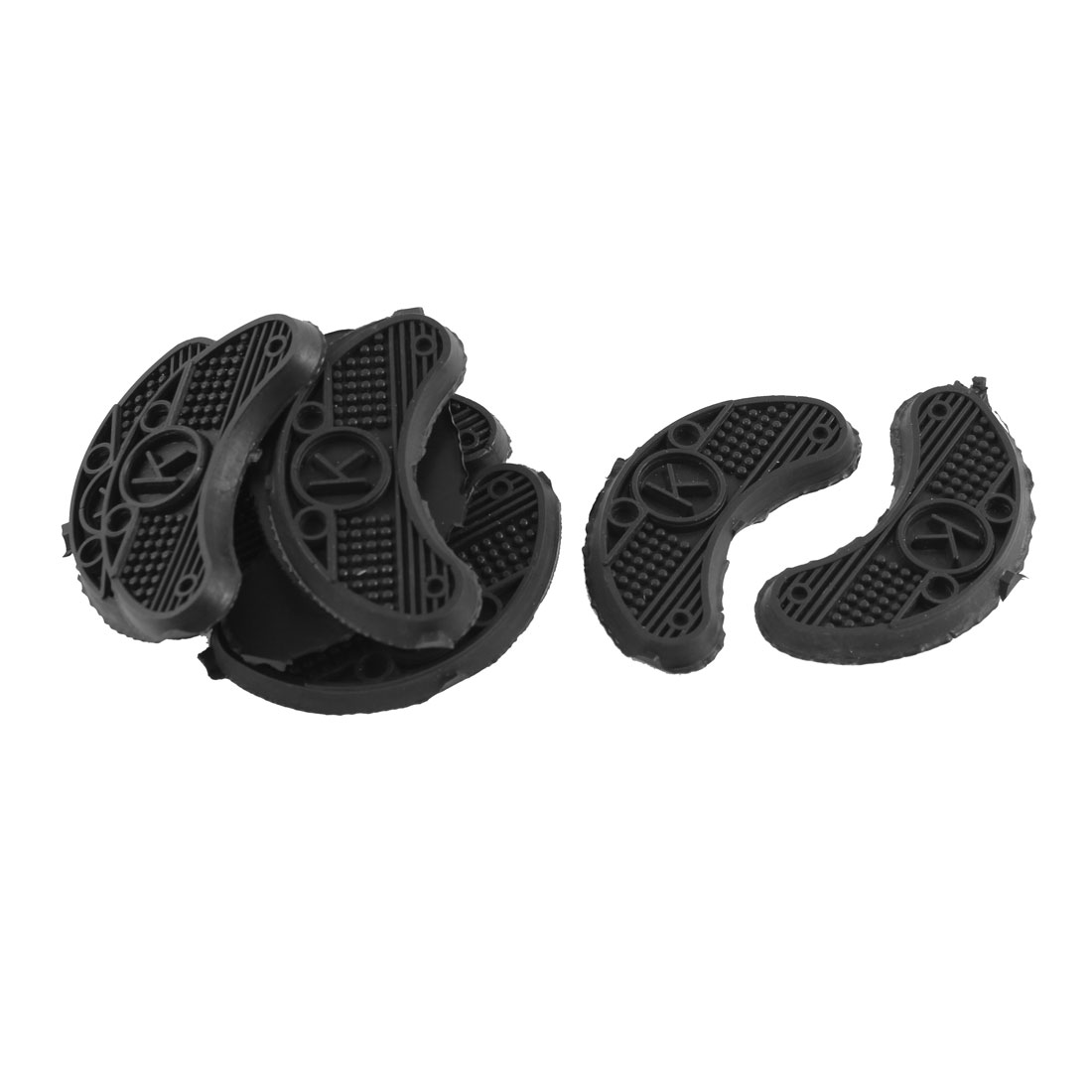 Unique Bargains 5 Pairs Rubber Anti-Slide Shoe Repair Pads Sole Grip Protector Black