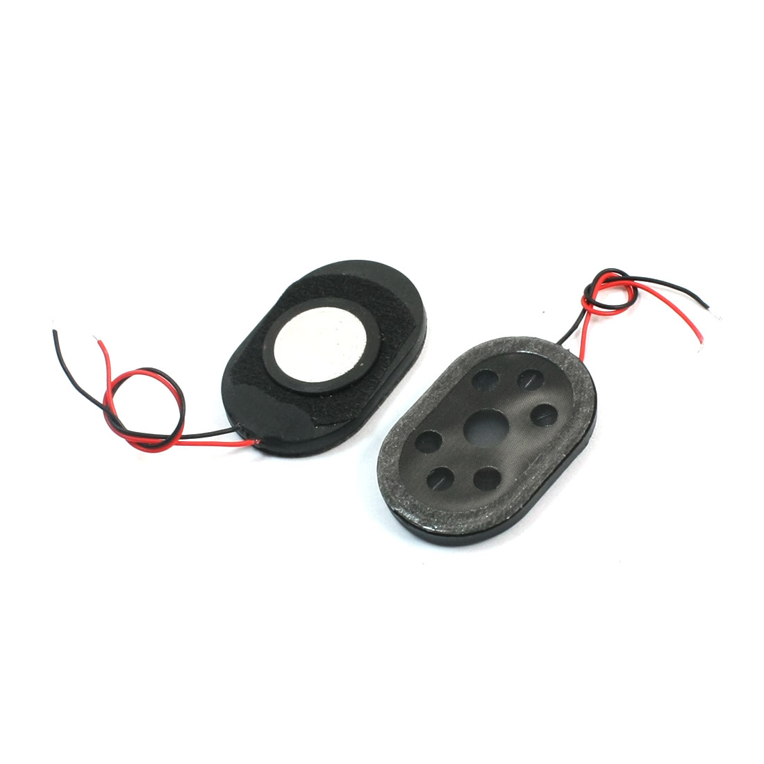 Unique Bargains 1W 8 Ohm 2-Wire Oval Plastic Case GPS Voice Amplifier Speaker Loudspeaker x 2