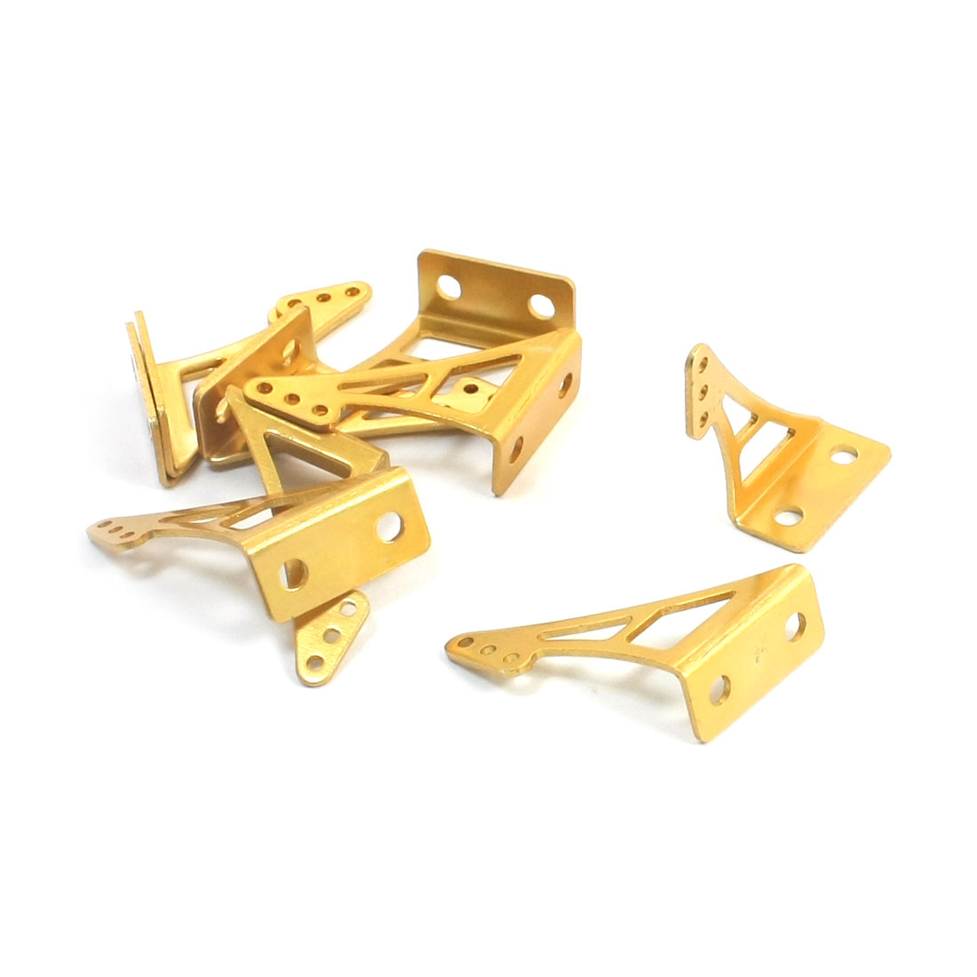 Unique Bargains 5Pairs Gold Tone Aluminum Control Horns 20 x 10mm Baseplate 30mm Height