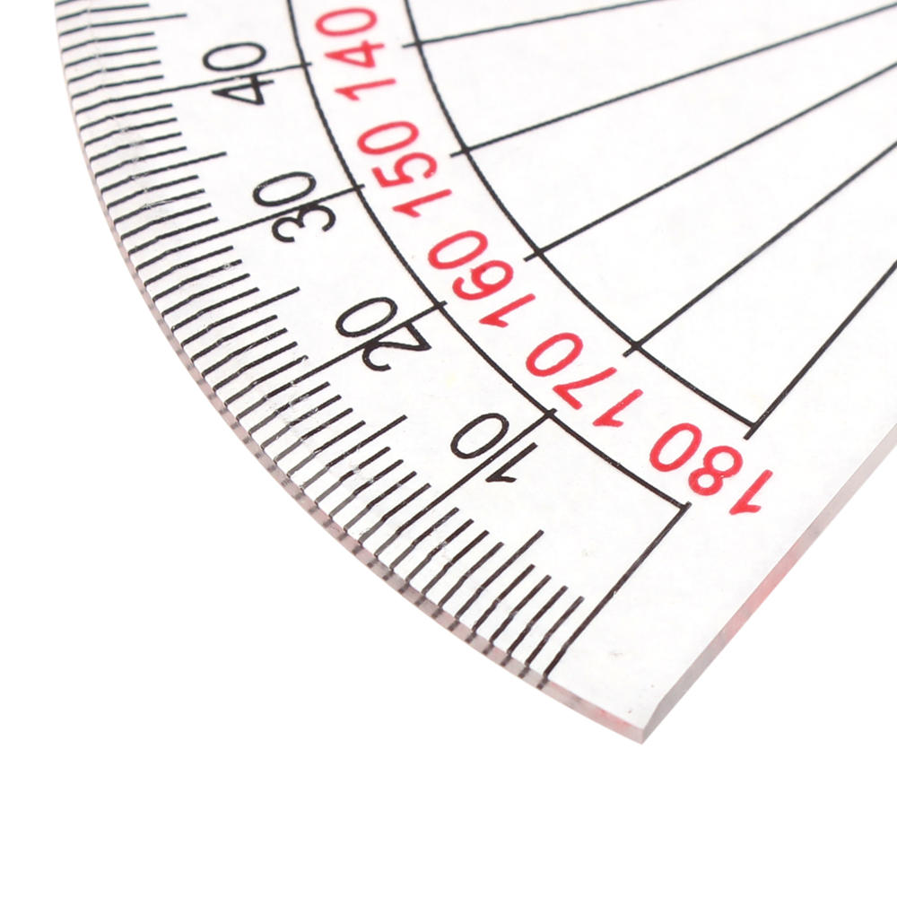 Unique Bargains Plastic Protractor Angle Ruler Educational Students Stationery Drawing Measuring Tool Clear