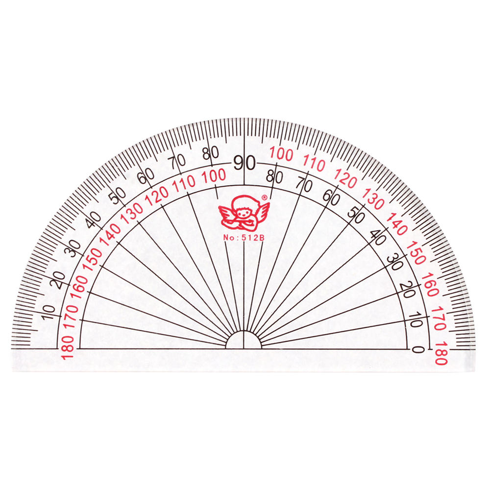 Unique Bargains Plastic Protractor Angle Ruler Educational Students Stationery Drawing Measuring Tool Clear