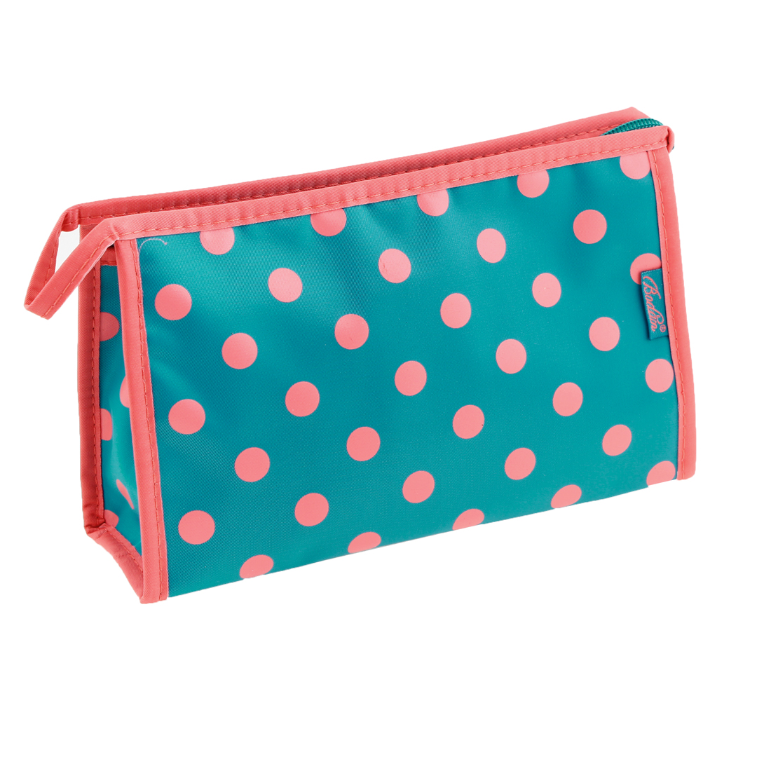 Trina Pink Polka Dot Weekender Cosmetic Bag